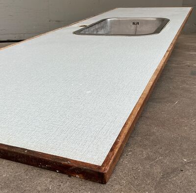 Laminat bordplade m/vask 61x202x2