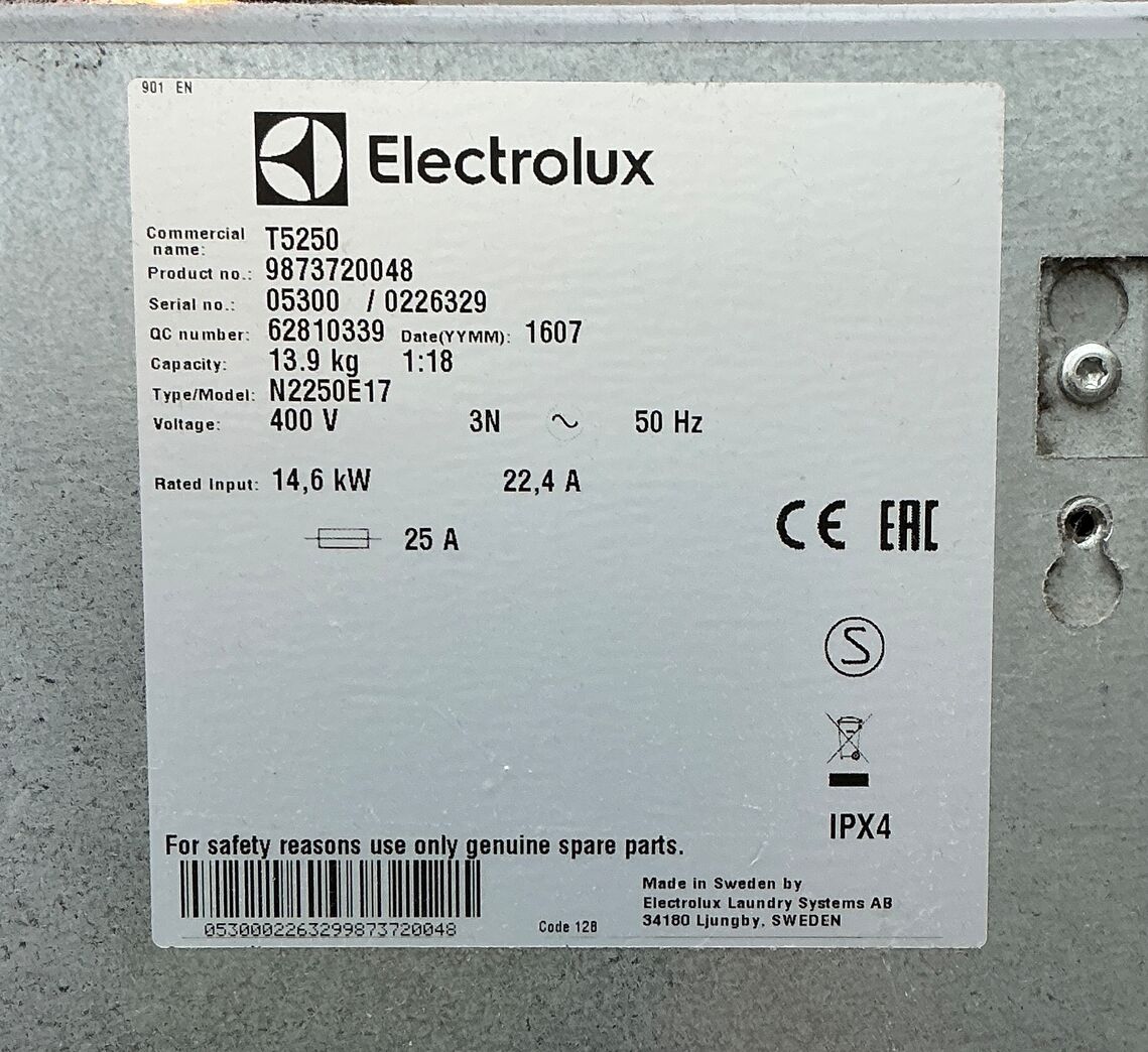 Brugt Industri Electrolux tørretumbler