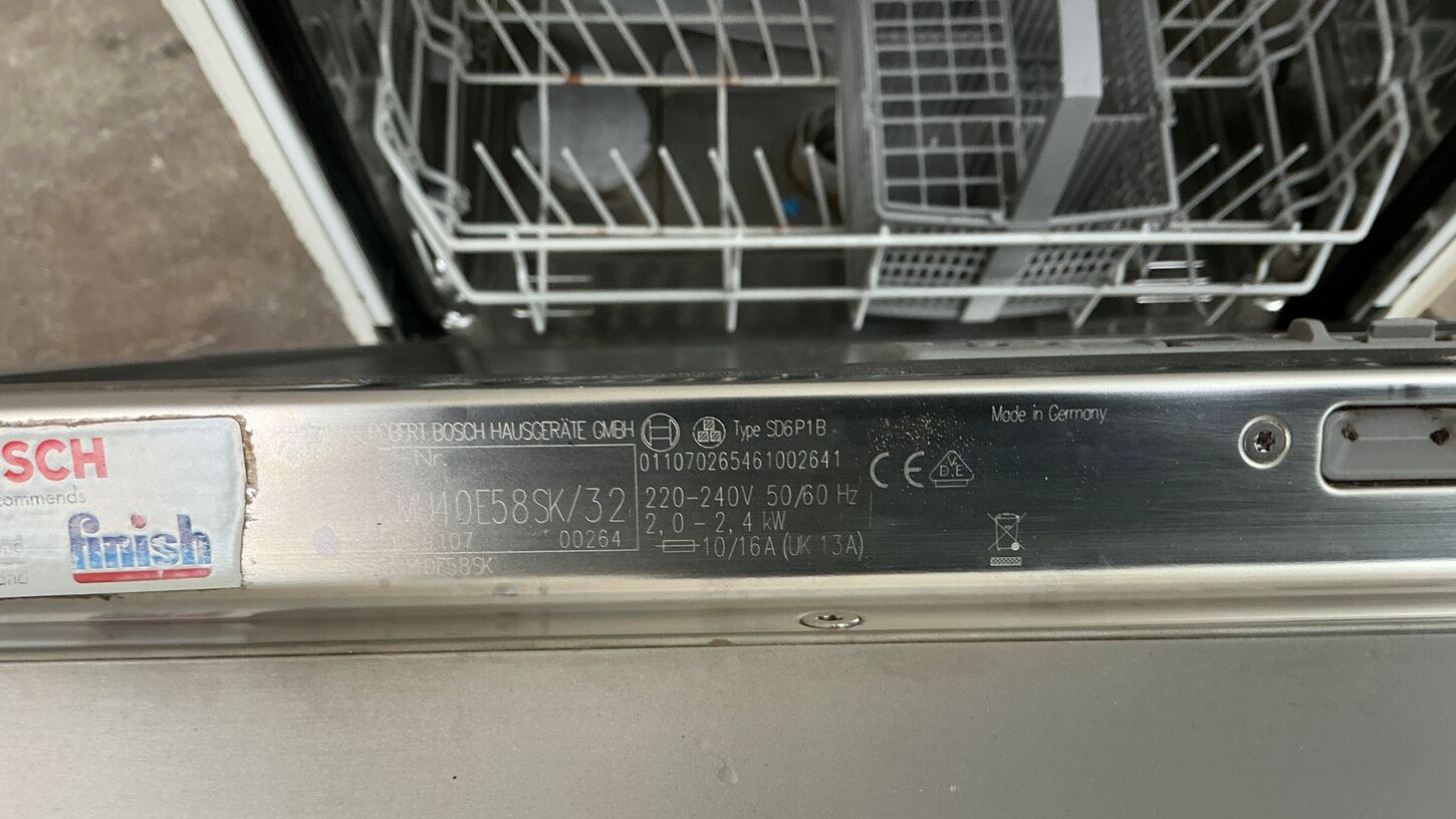 Bosch opvaskermaskine - rustfri stål