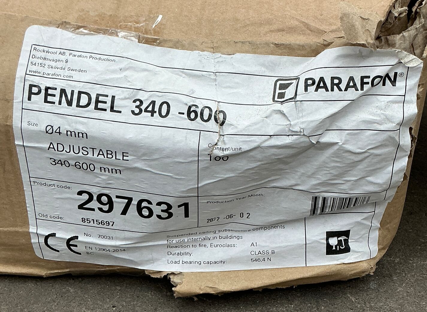 100 stk PARAFON - Pendel 340 - 600