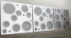 Aluminiumsplade med hulmønster 1195x1195 mm