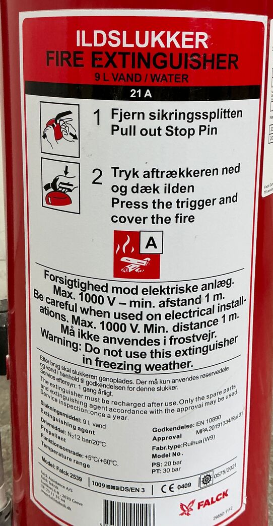 Ildslukker - Vand 9L