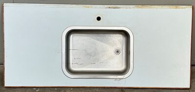 Tectum laminatbordplade med stålvask