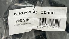 200 stk. K-Klods 45 20mm - sort