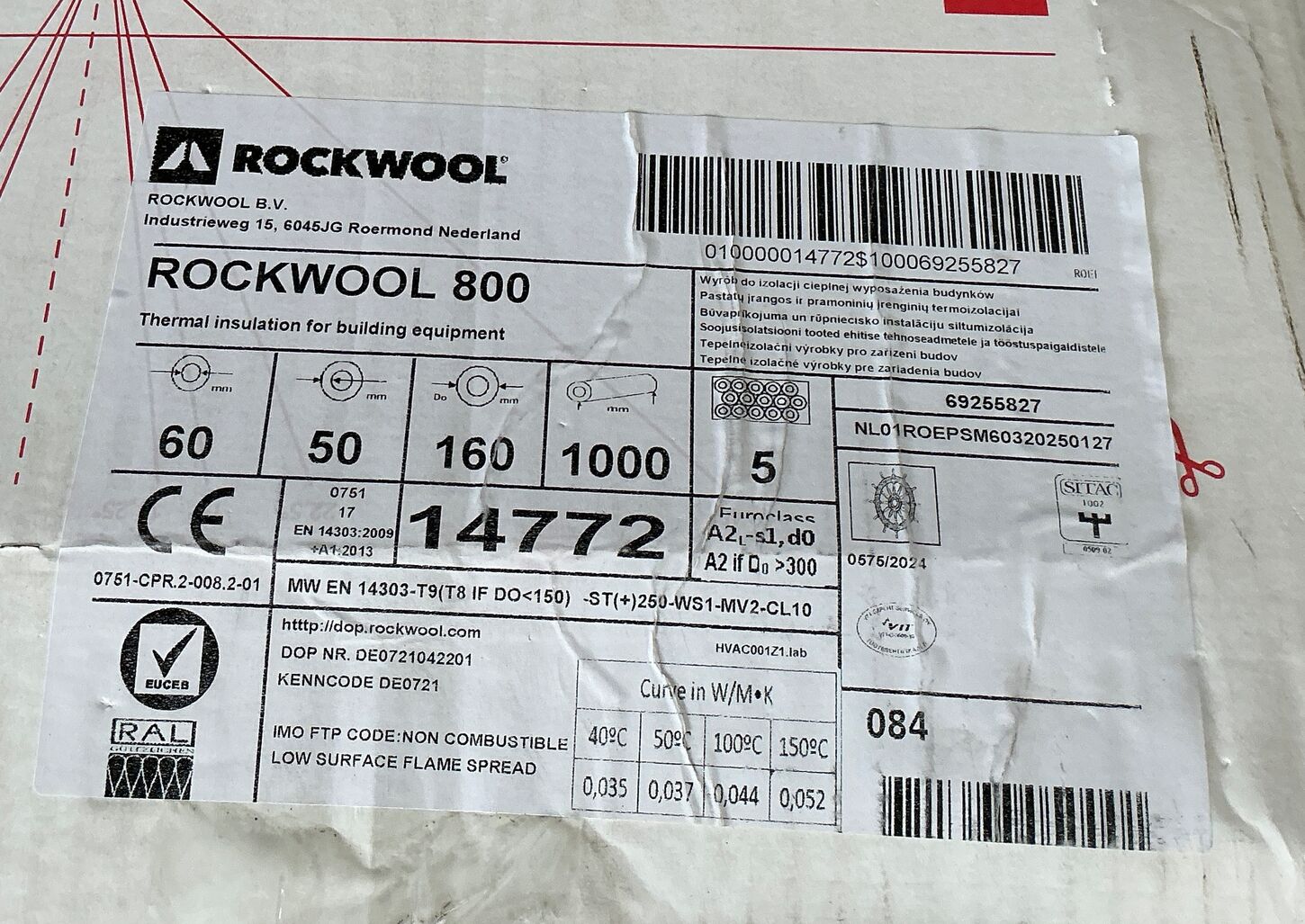 ROCKWOOL 800 Rørskål (60/50 mm)