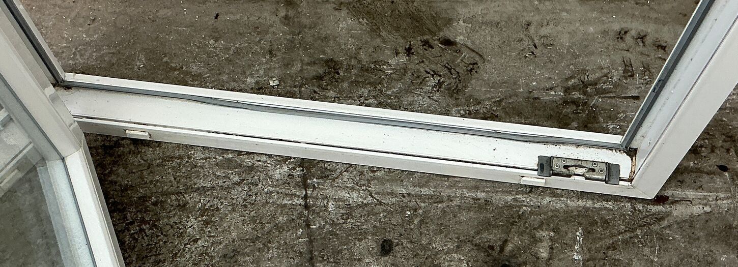 Terrassedør i plast vh. - 89 cm