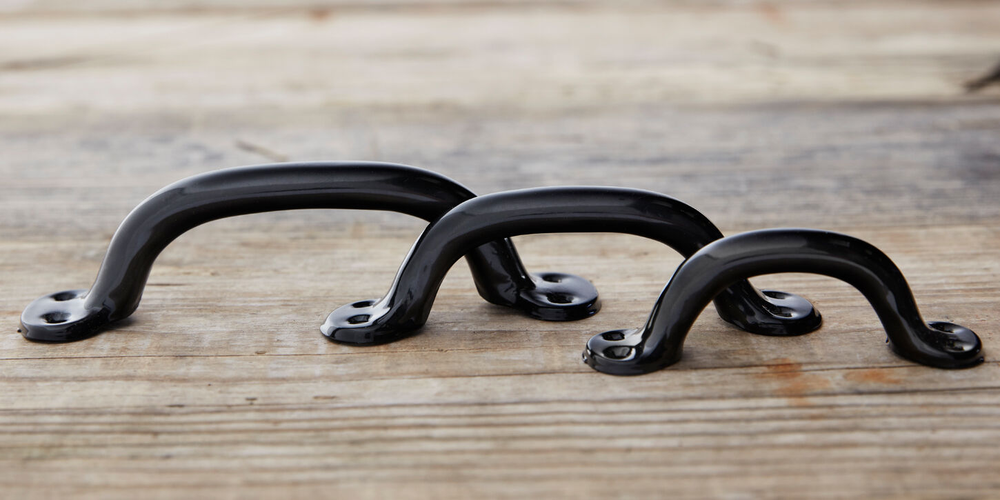 Købmandsgreb sort 115 mm