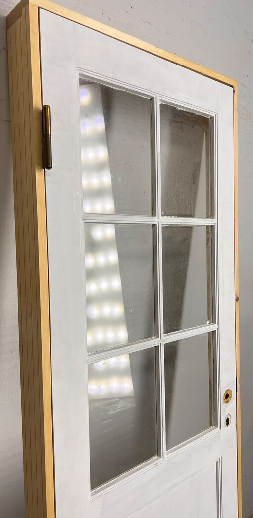 Fyldningsdør med glas og karm