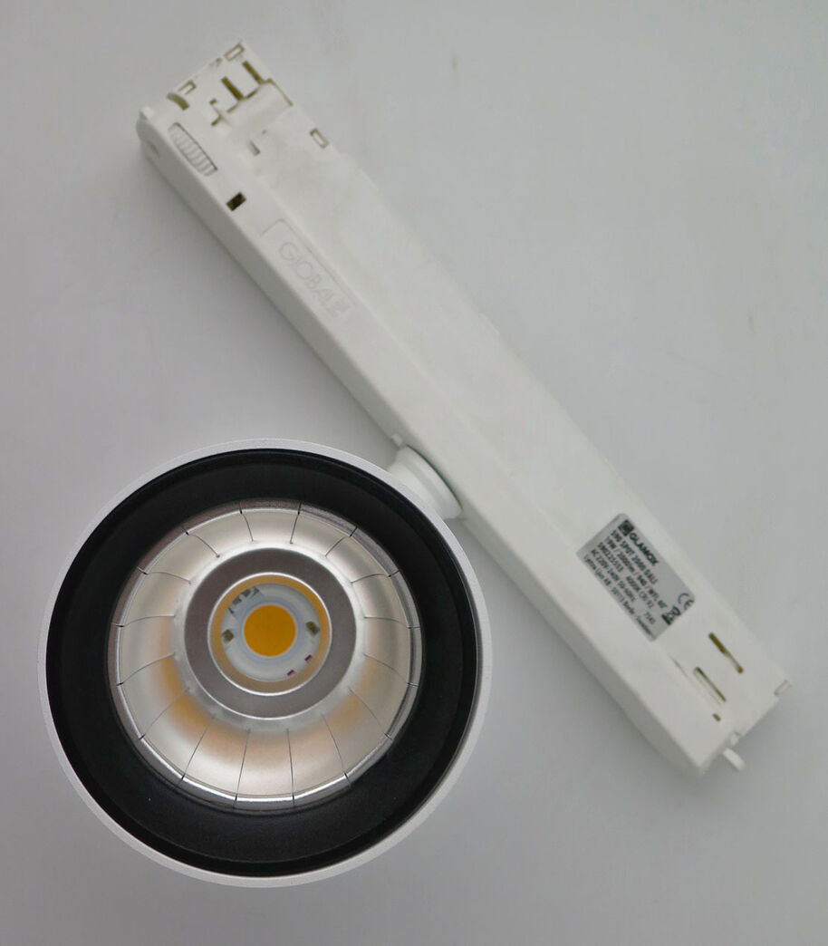 Glamox spotlampe til skinne - Hvid