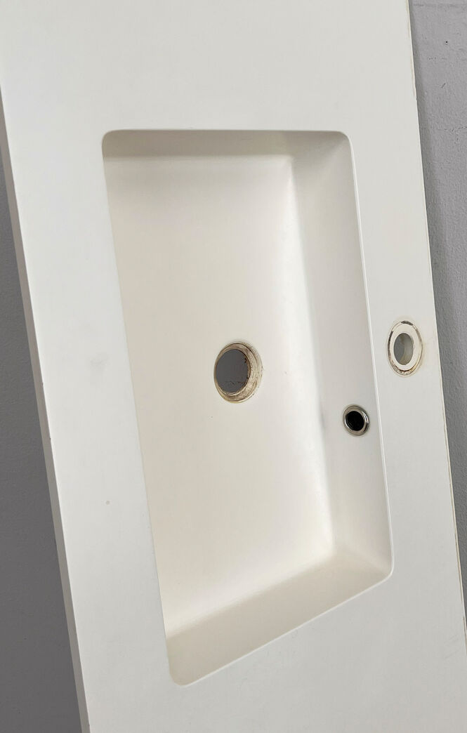 Corianplade med to vaske