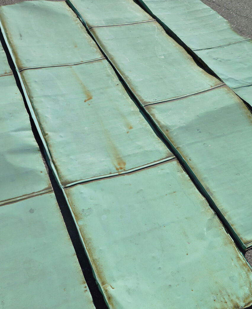 Irret kobberplade 140 - 180 cm