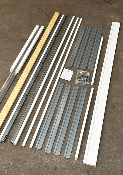 Skydevægselement karmmål 2090x2100 mm væg 122 mm