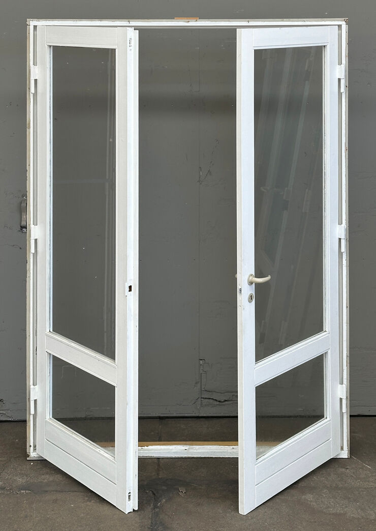 Dobbeltdør med glas og karm hh