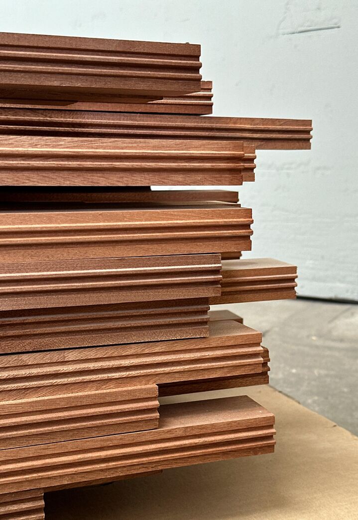 Mahogni 30x51 mm samlet parti - 116 lbm