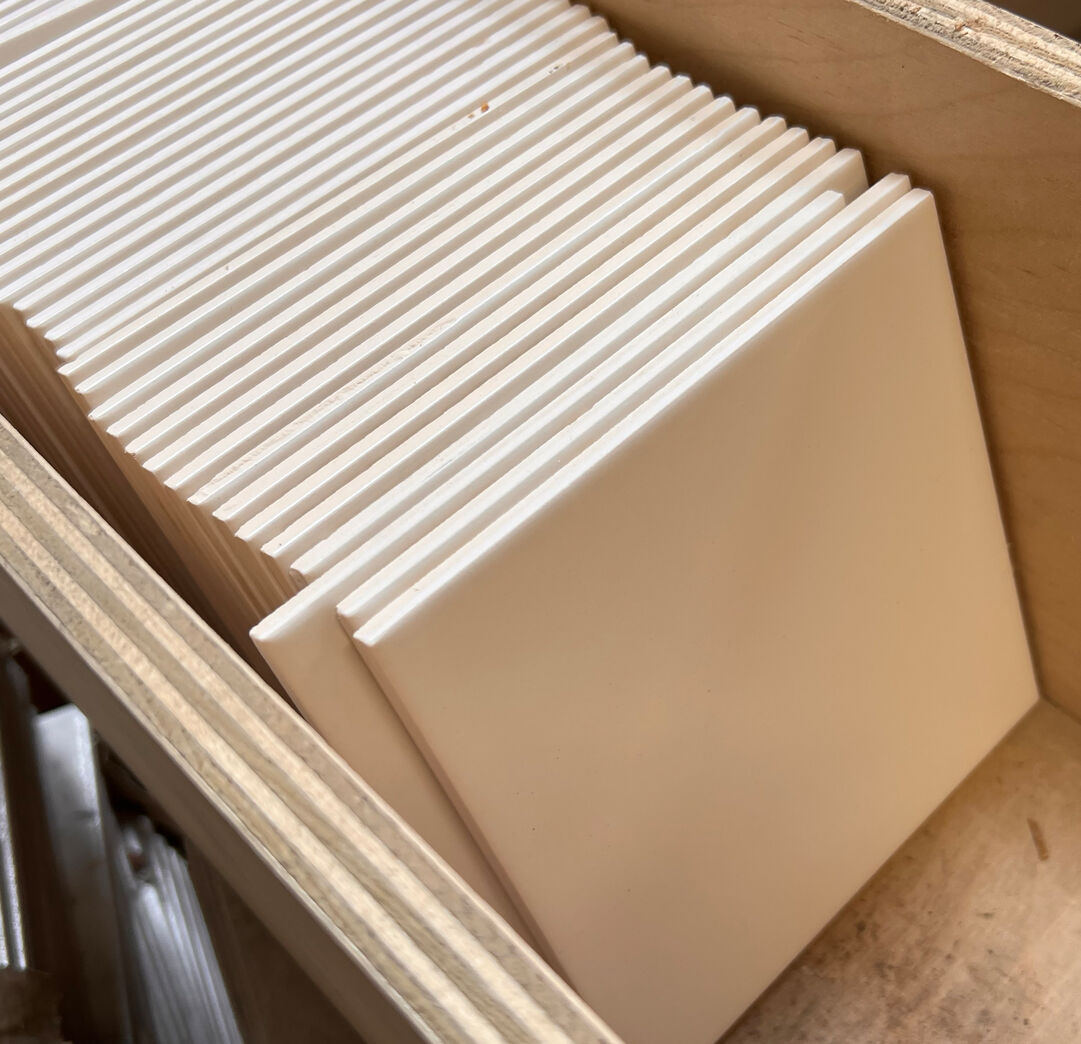 Hvid mat Rako flise - ubrugt