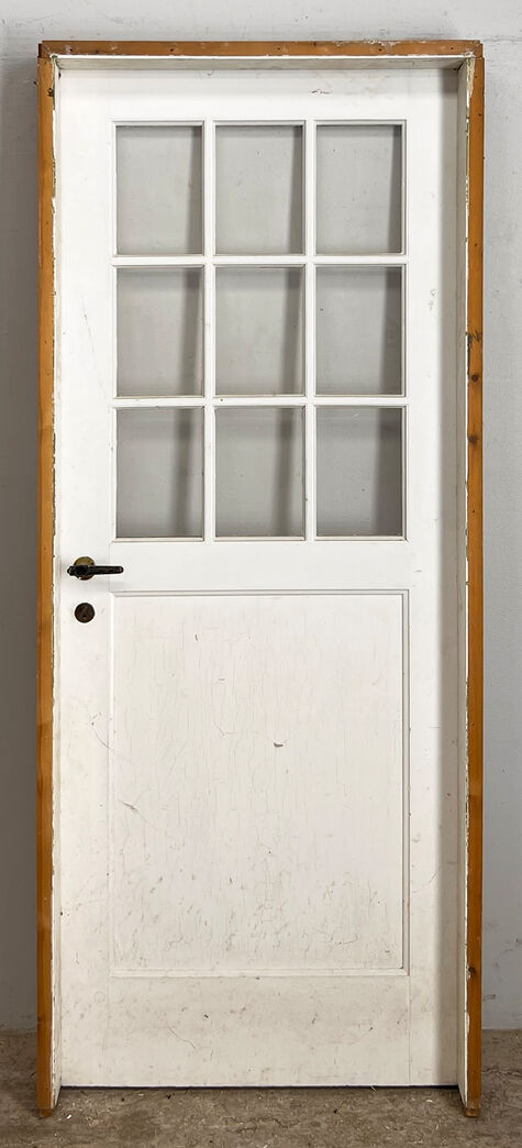 Fyldningsdør med glas og karm Fyldningsdør med glas og karm