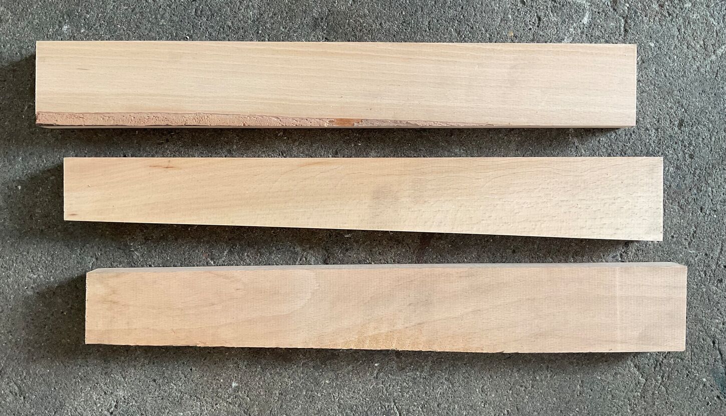 2. sortering Bøgetræsstave 21x57x405 mm