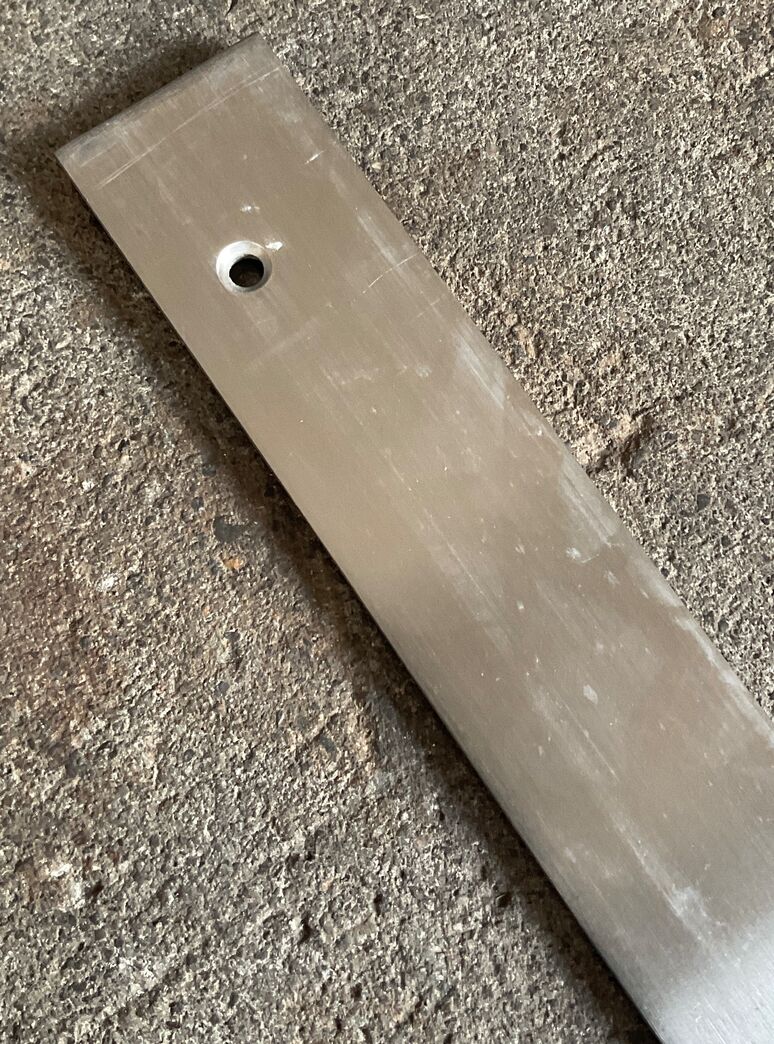 Bundstykke- stål- rustfrit 930 mm Bundstykke- stål- rustfrit 930 mm