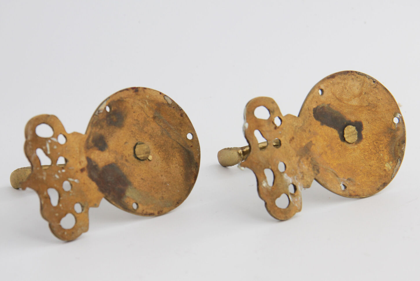 Kroneknager i messing - Par