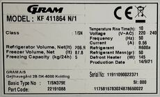 Fritstående GRAM Køle/Fryseskab 207/88 liter