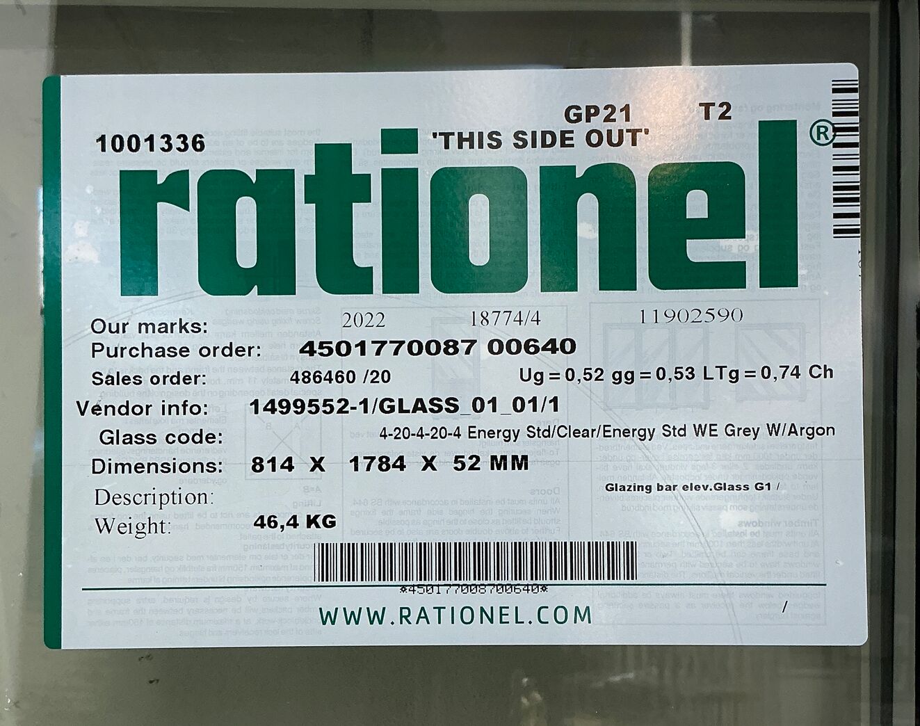 Bred terrassedør med karm