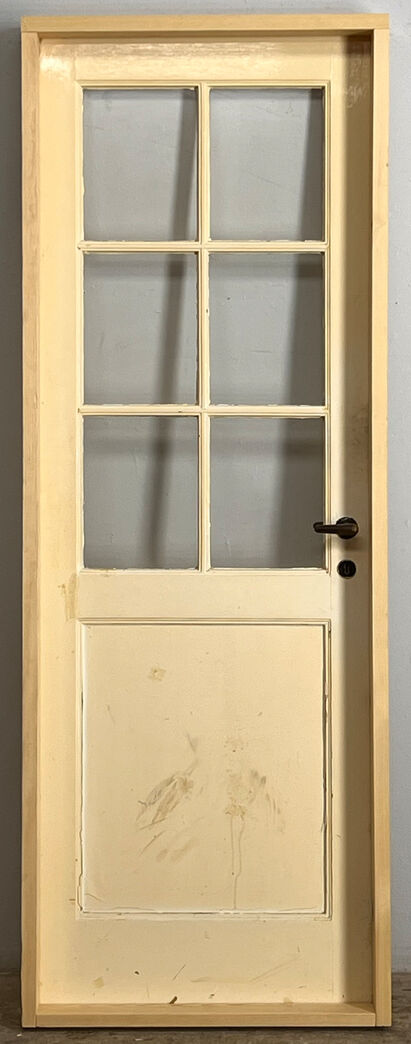 Fyldningsdør med glas og karm