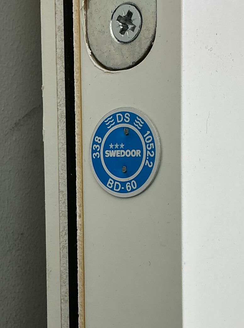 BD60 branddør u/karm vh.