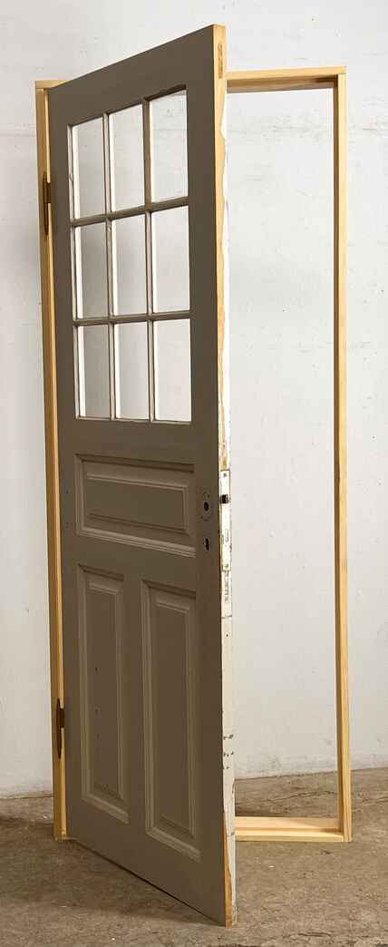 Fyldningsdør med glas og karm