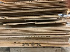 Ca 200 stk brugte 12 mm tagkrydsfiner