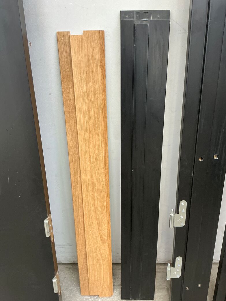 Sort BD30/db35 brand-/lyddør m/karm vh.