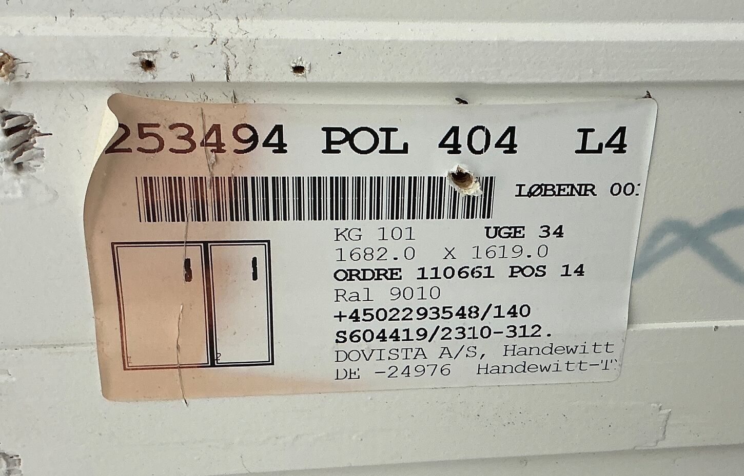 Sort 2-fags energivindue m/lamineret glas