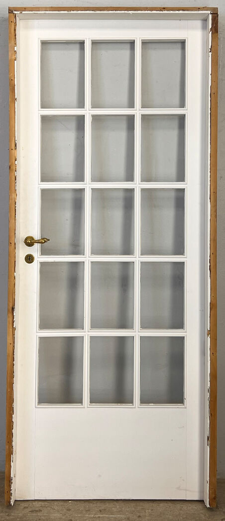 Fyldningsdør med glas og karm