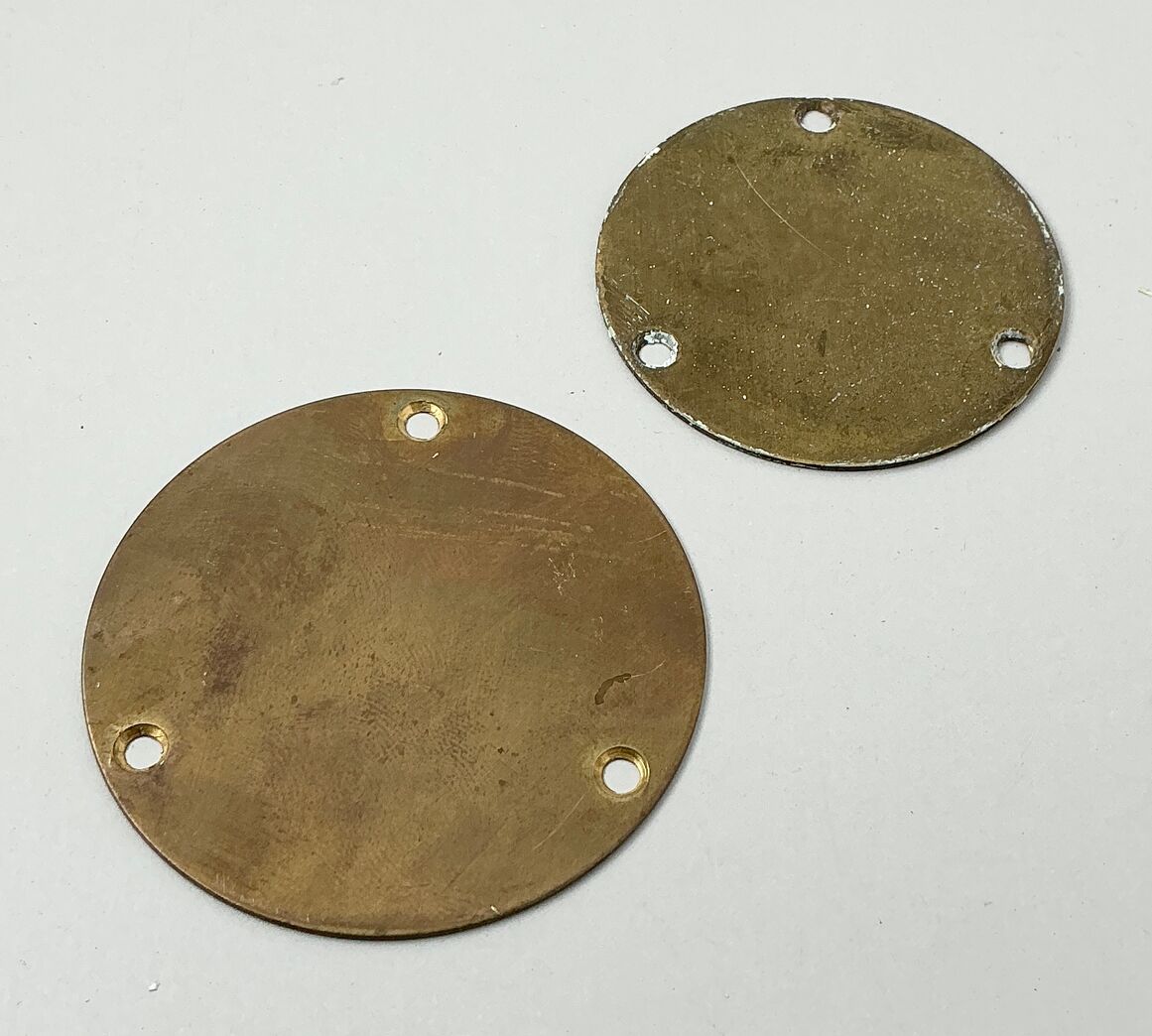 Messing blinddæksel til gamle døre