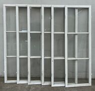 9 stk samlet - Forsatsvinduer med sprosser u/ramme