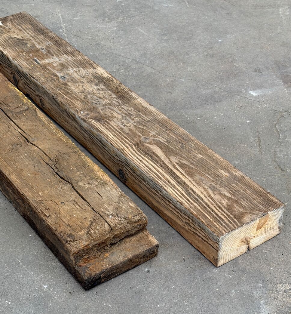 Lærketræ fra skibsdæk, 80-120 cm