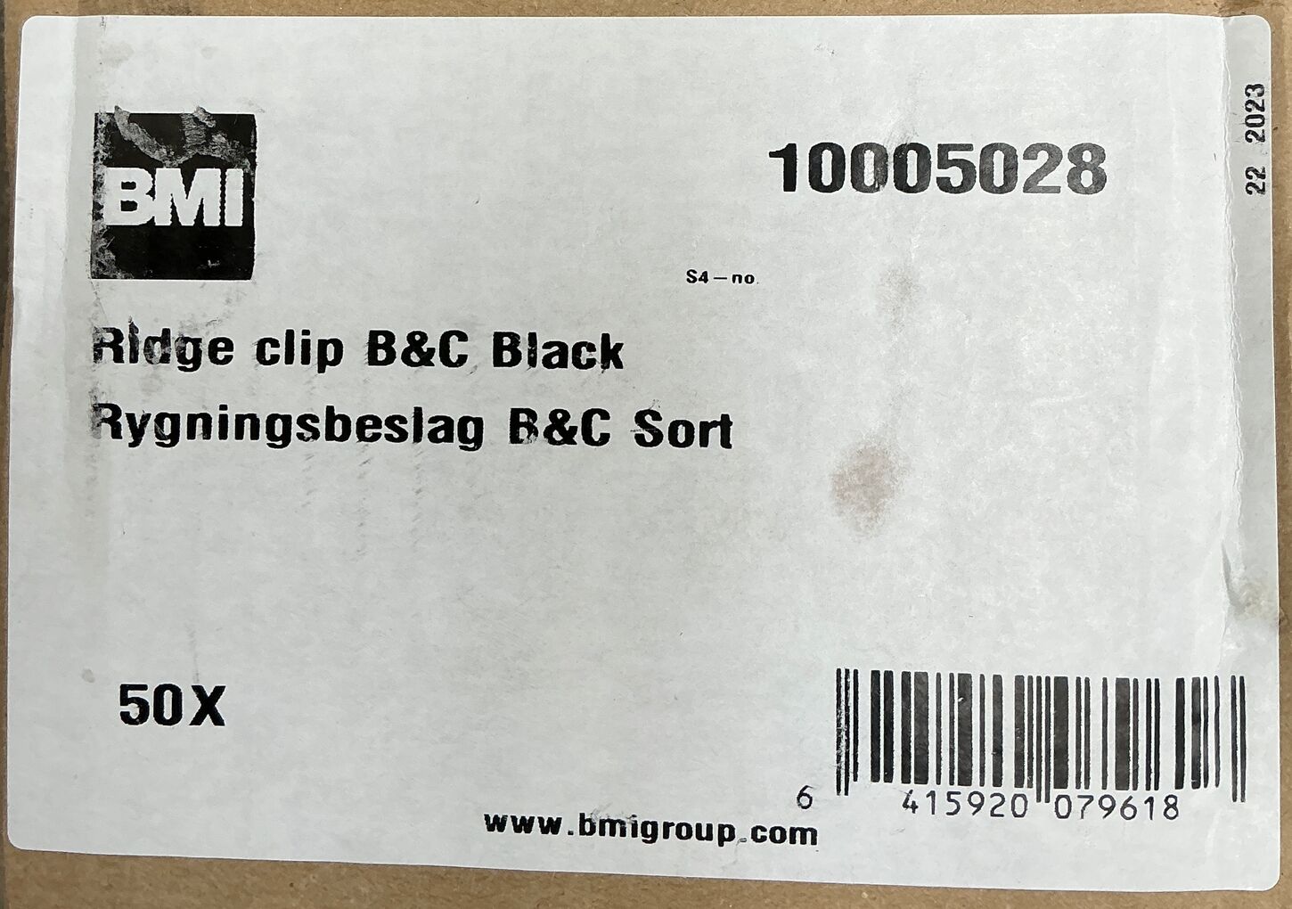 B&C Rygningsbeslag 80 stk