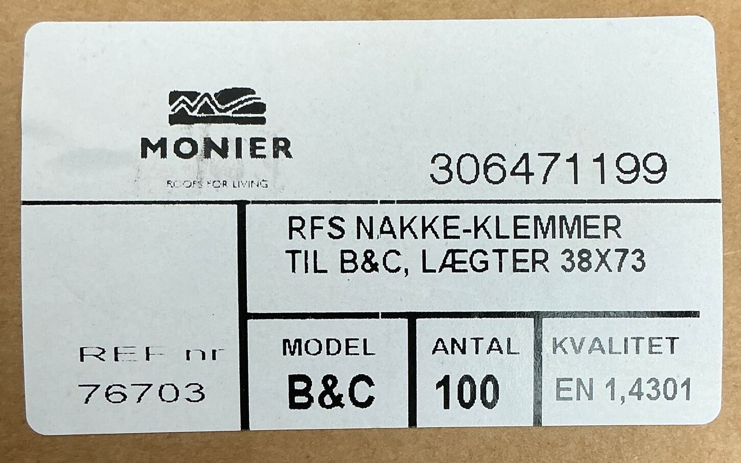 RFS nakkeklemmer 100 stk