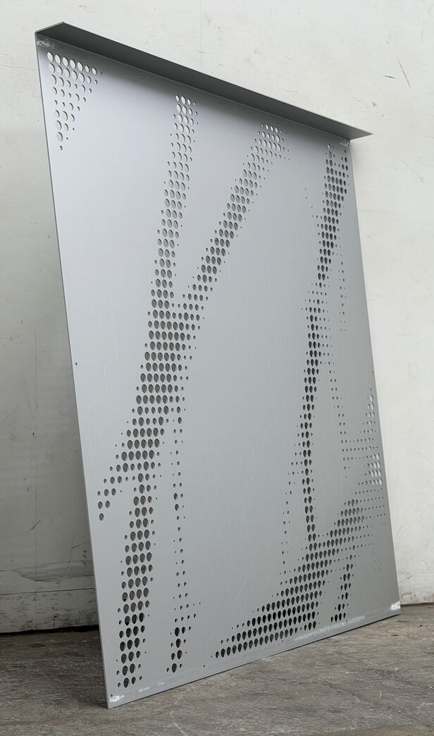 Aluminiumsplade med hulmønster 1200x1195 mm
