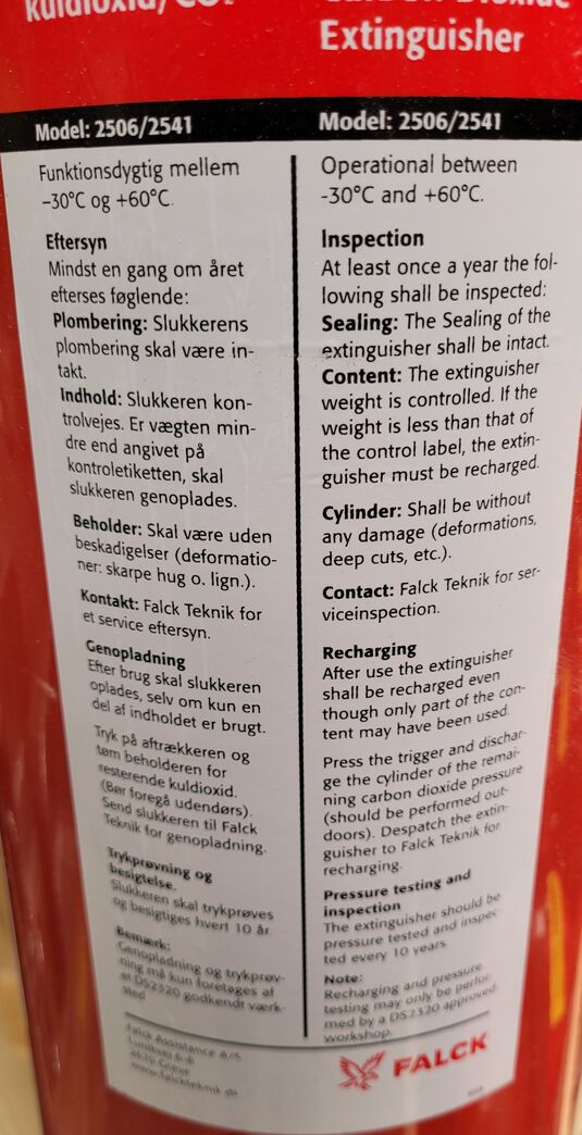 Ildslukker - Kuldioxid 5kg