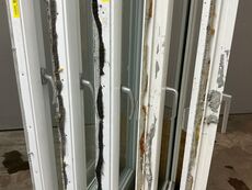 Terrassedør i plast vh. - 89 cm