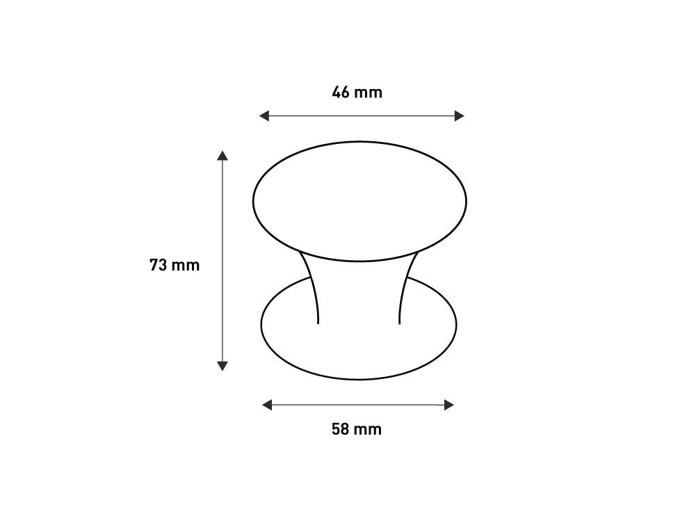 Messing knop Ø 50 mm