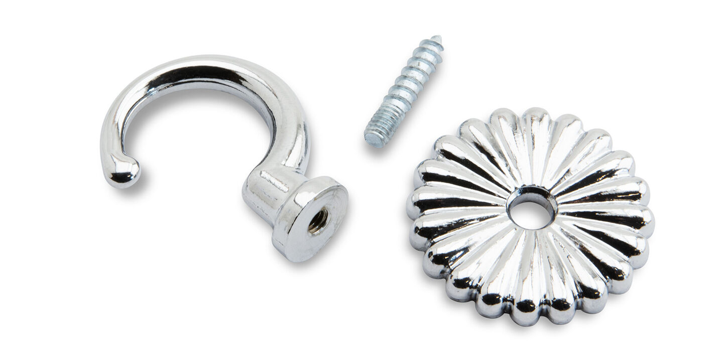 Krog 35mm med roset - krom