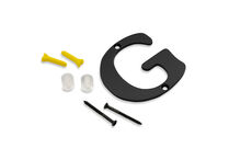 Bogstav til Husnummer i sortlakeret messing - G