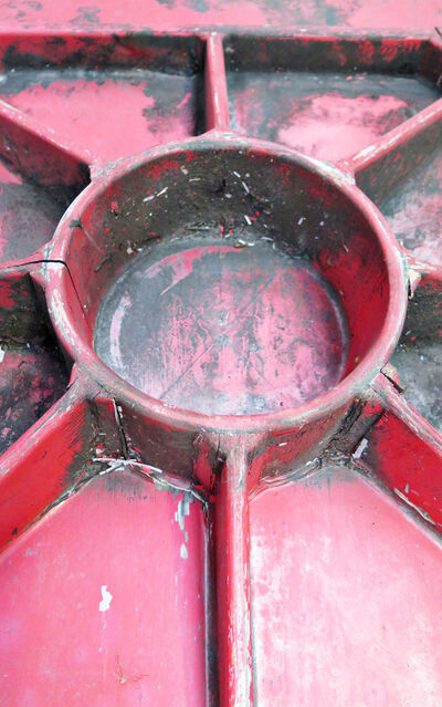 Vægdekoration, stor støbekliché på plade