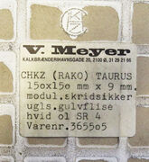 Råhvid skridsikker klinke (2) 15x15cm