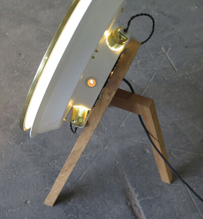 Upcyclet Munkegaardslampe - Hvid