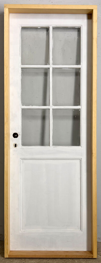 Fyldningsdør med glas og karm