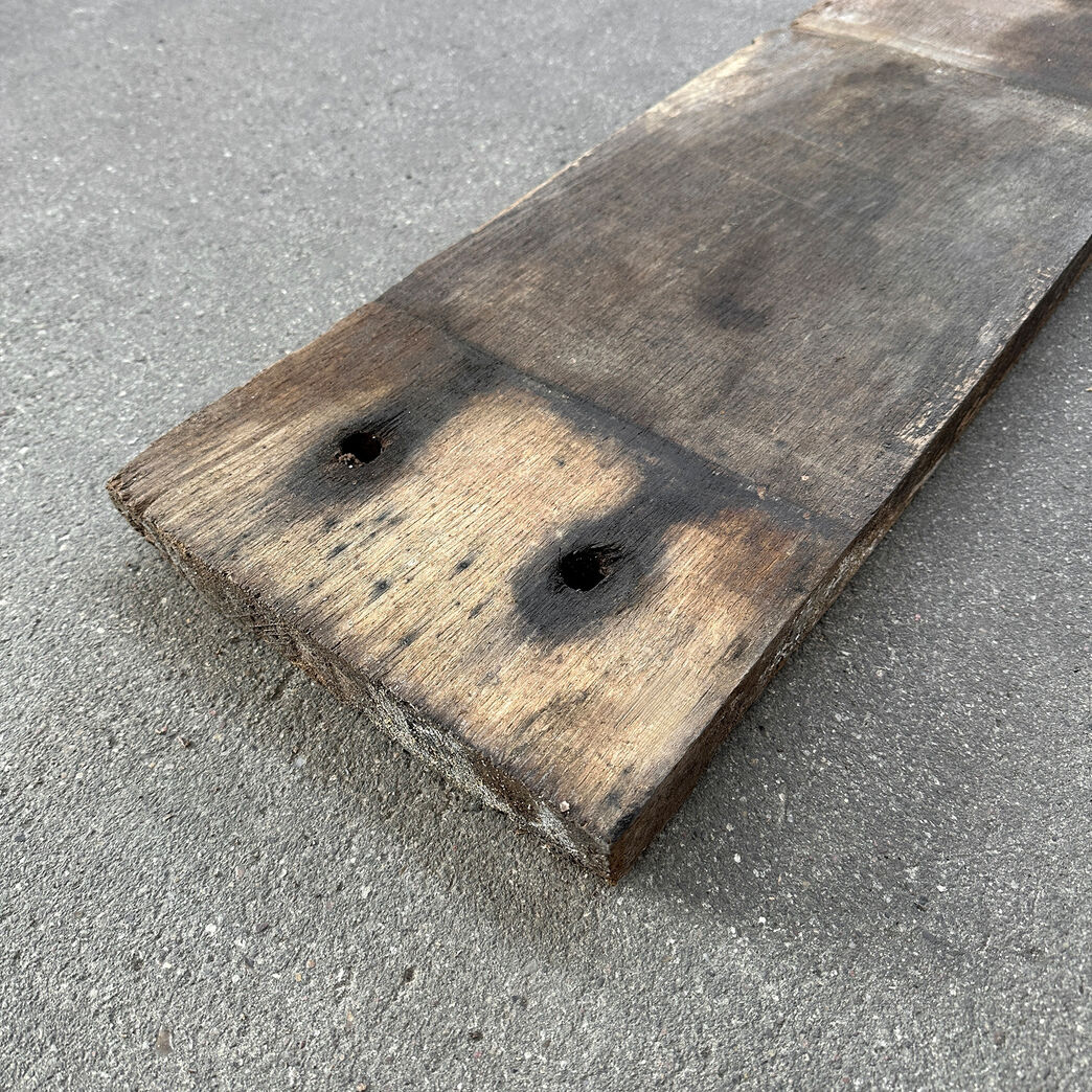 Egetræ fra Operaen - bagsiden af bjælken