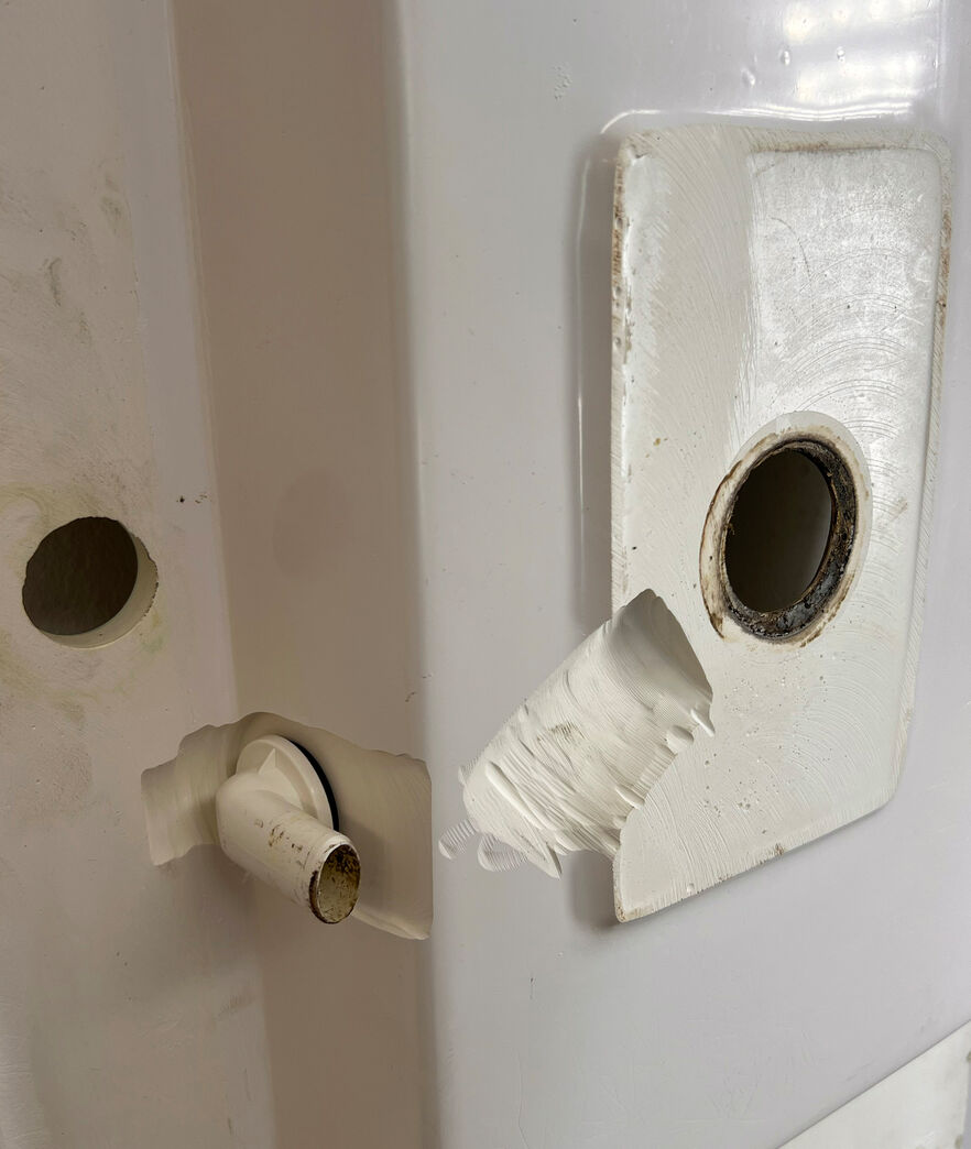 Corianplade med to vaske