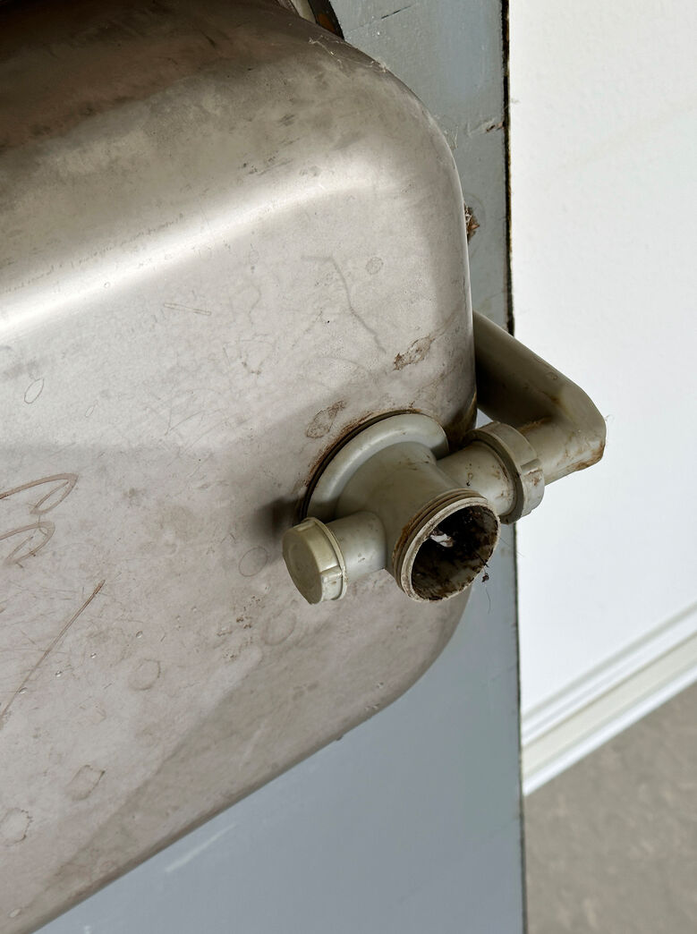 Stålbordplade med vask / hh